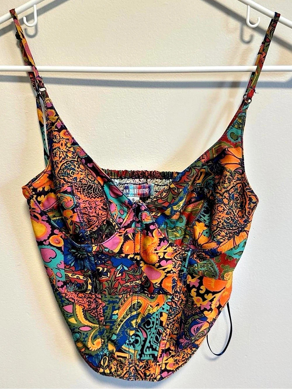 Urban outfitters cropped corset top in Multicolor Size Small